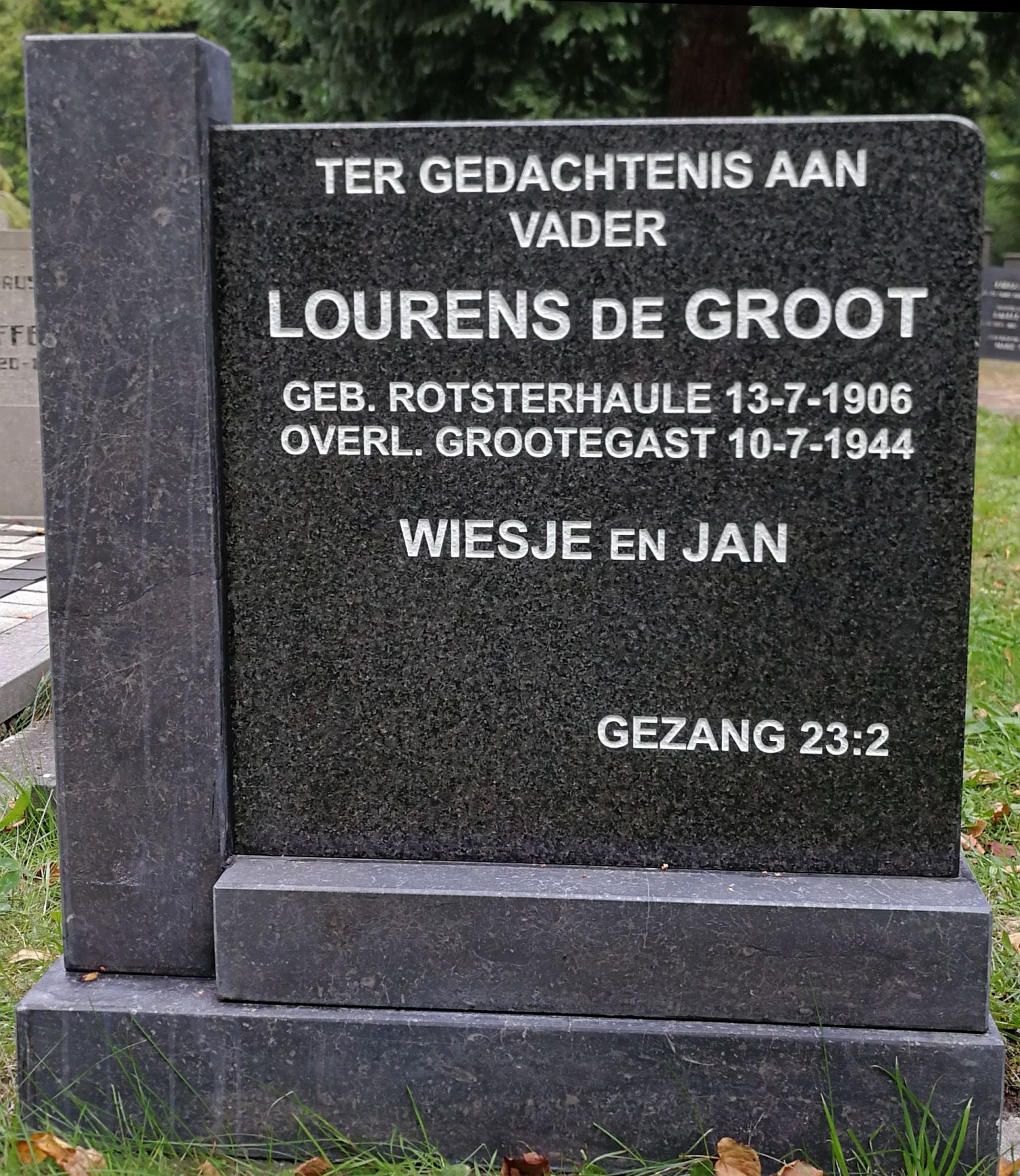 Afbeelding van graf of monument van Lourens de Groot