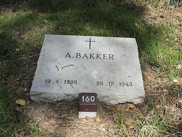 Afbeelding van graf of monument van Adrianus Bakker