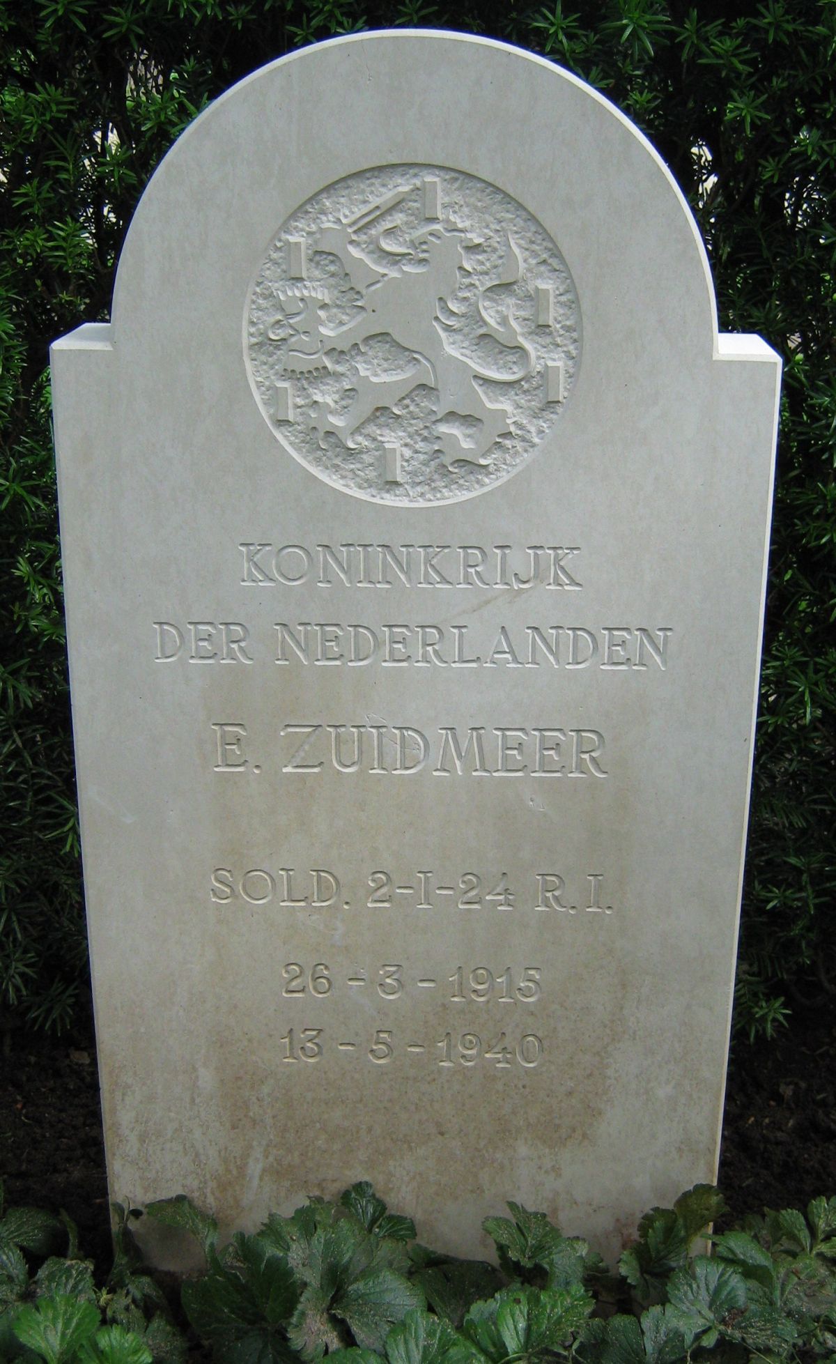 Afbeelding van graf of monument van Evert Zuidmeer