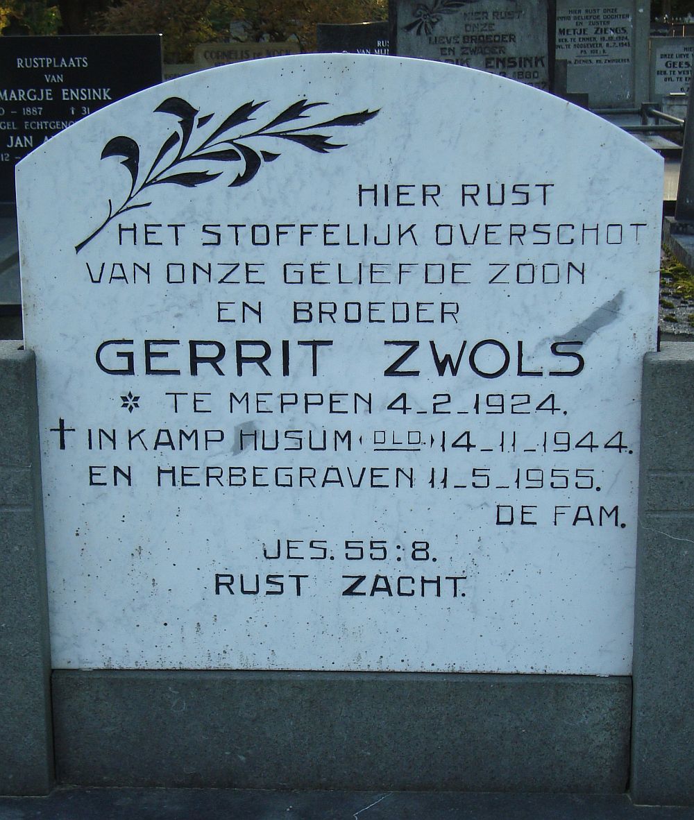 Afbeelding van graf of monument van Gerrit Zwols