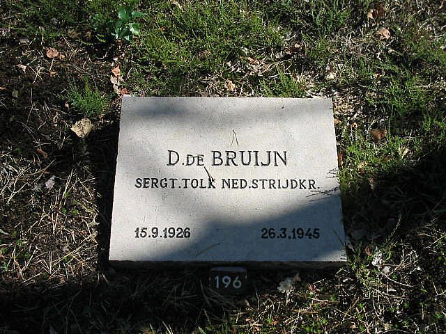 Afbeelding van graf of monument van Dirk de Bruijn