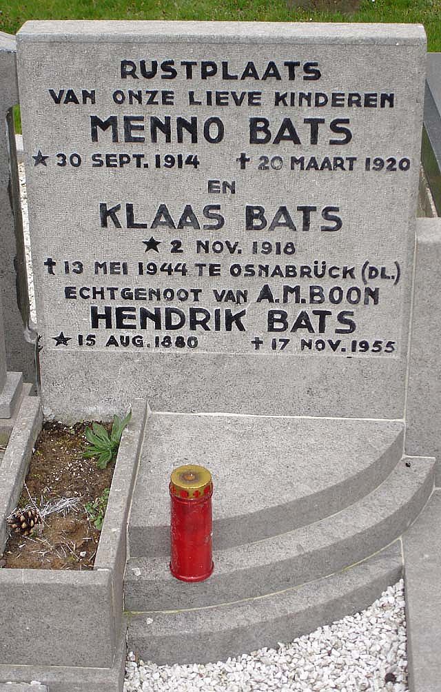Afbeelding van graf of monument van Klaas Bats