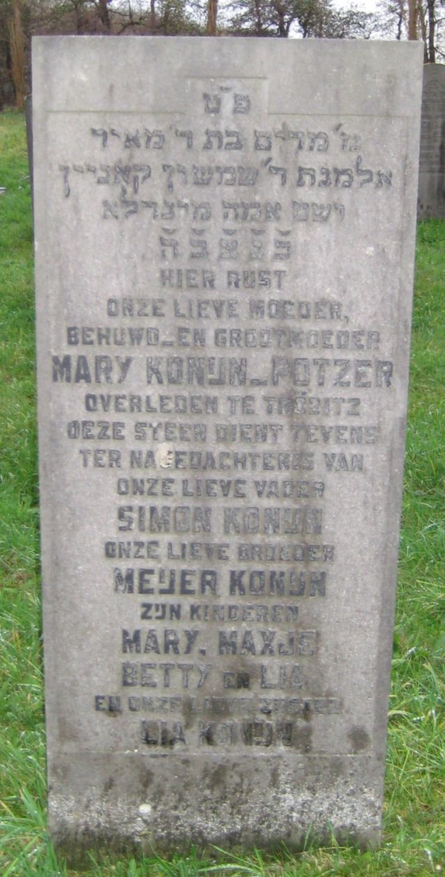 Afbeelding van graf of monument van Mary Konijn-Potzer