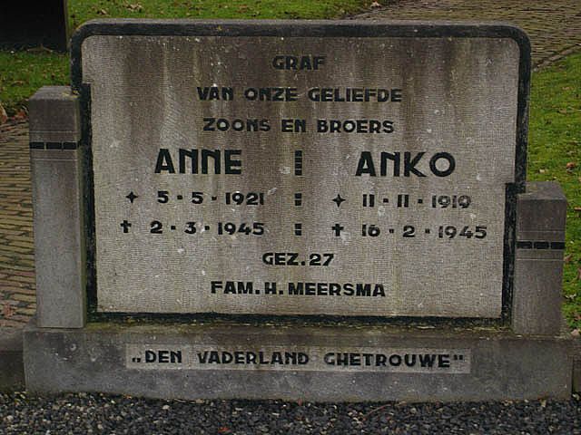 Afbeelding van graf of monument van Anko Meersma