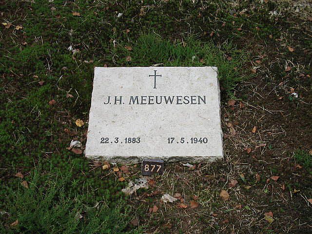 Afbeelding van graf of monument van Jacobus Hendrikus Meeuwesen
