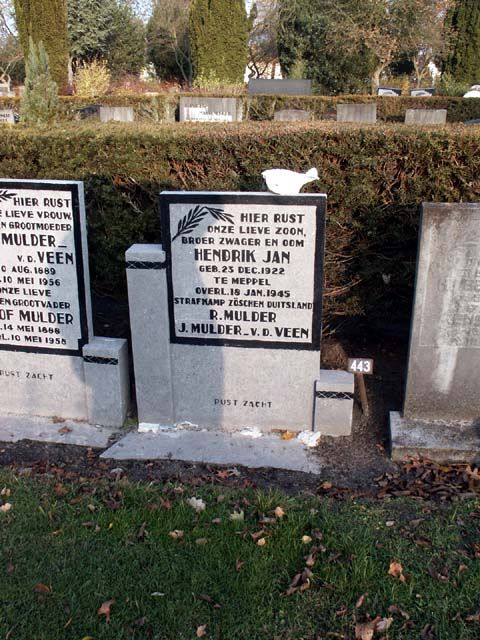 Afbeelding van graf of monument van Hendrik Jan Mulder