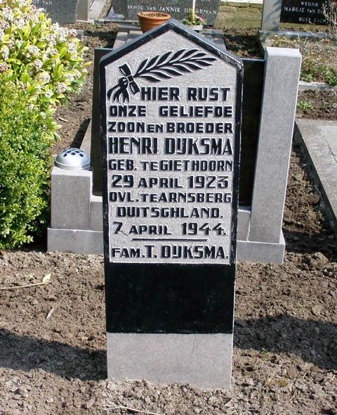 Afbeelding van graf of monument van Henri Dijksma