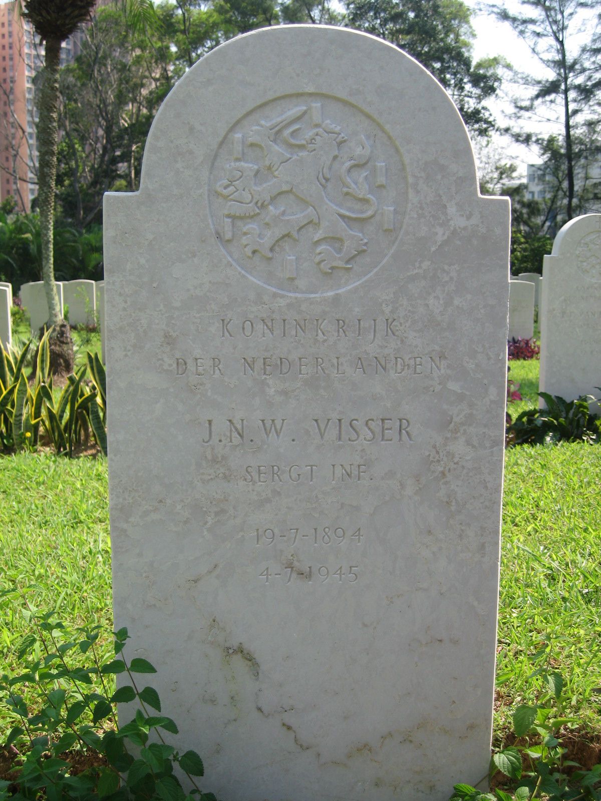 Afbeelding van graf of monument van Jan Nanning Willem Visser