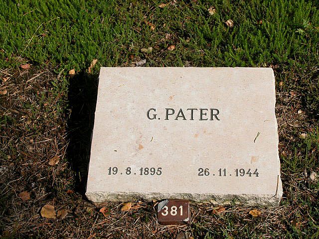 Afbeelding van graf of monument van Gerrit Pater