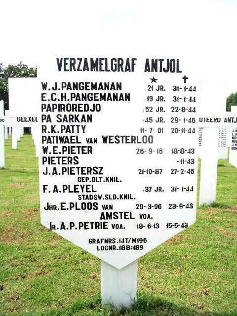 Afbeelding van graf of monument van Andries Pieter Petrie