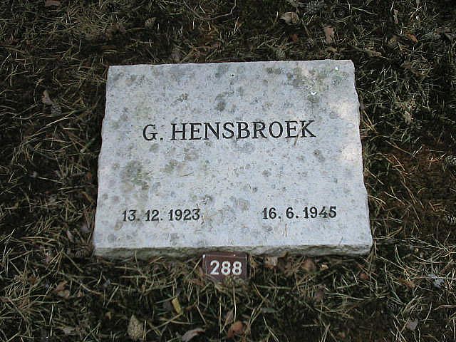 Afbeelding van graf of monument van Gerrit Hensbroek