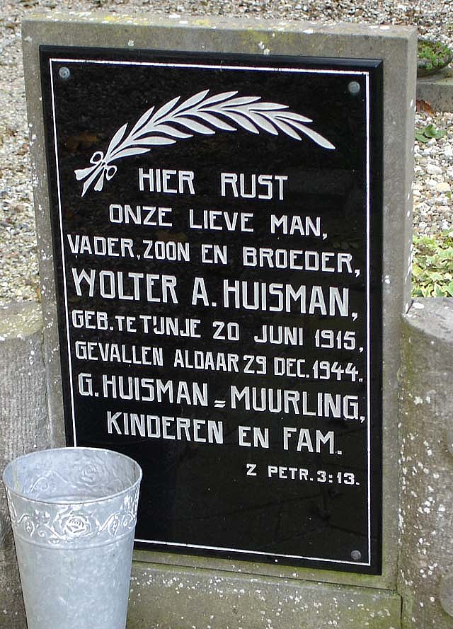 Afbeelding van graf of monument van Wolter Huisman