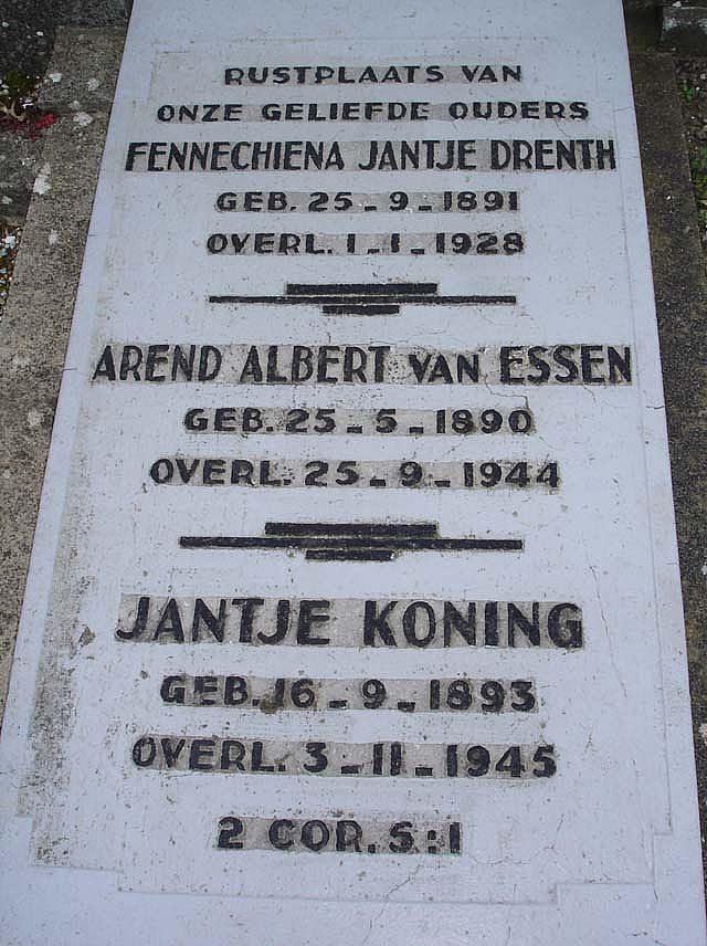 Afbeelding van graf of monument van Arend Albert van Essen