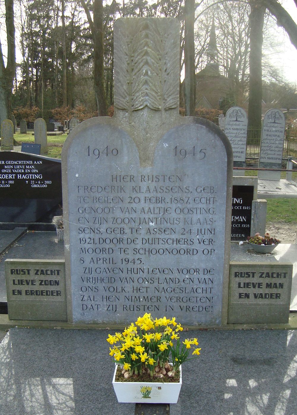 Afbeelding van graf of monument van Frederik Klaassens
