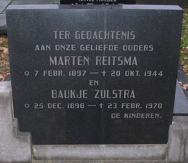 Afbeelding van graf of monument van Marten Reitsma