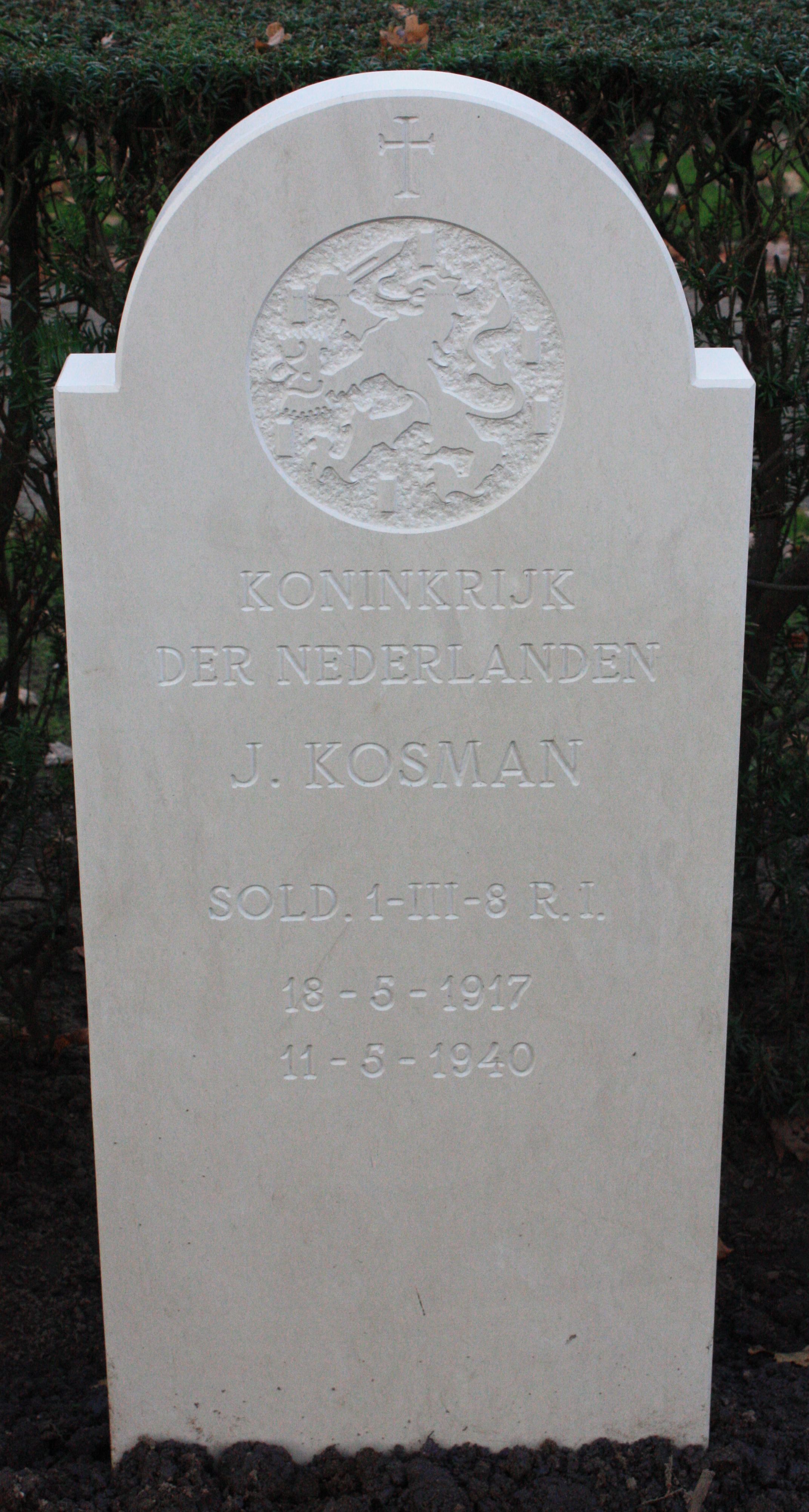 Afbeelding van graf of monument van Johan Kosman