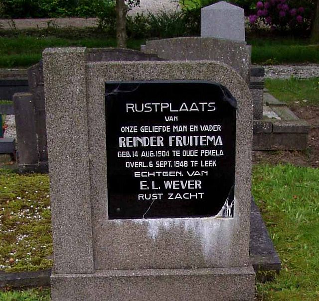 Afbeelding van graf of monument van Reinder Fruitema