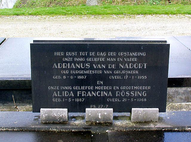 Afbeelding van graf of monument van Adrianus van de Nadort