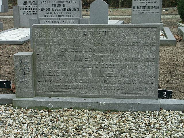 Afbeelding van graf of monument van Anneke Francina Vink