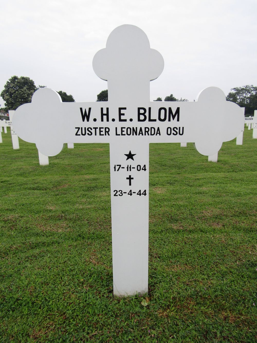 Afbeelding van graf of monument van Wilhelmina Huberta Elisabeth Blom