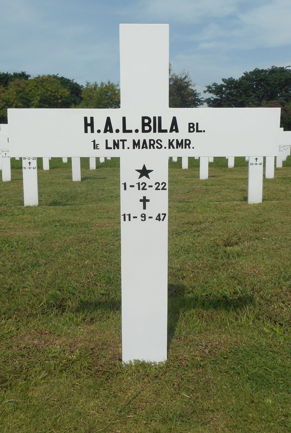 Afbeelding van graf of monument van Horace August Lucien Bila