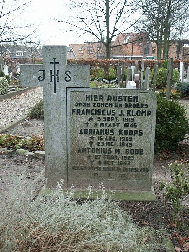 Afbeelding van graf of monument van Antonius Maria Bode