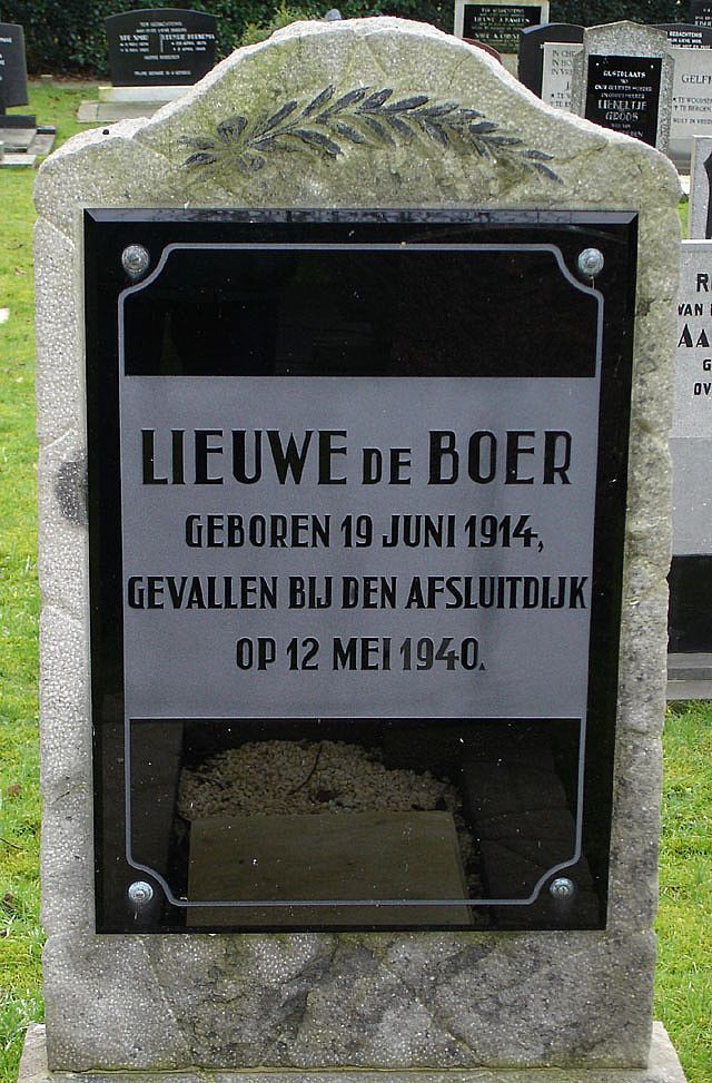 Afbeelding van graf of monument van Lieuwe de Boer