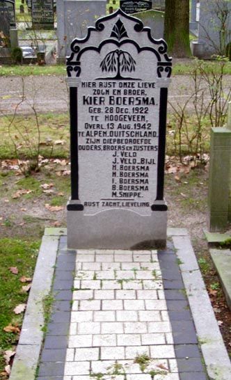 Afbeelding van graf of monument van Kier Boersma