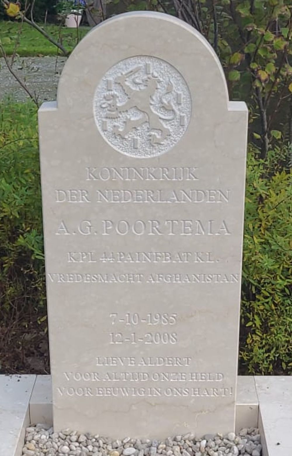 Afbeelding van graf of monument van Aldert Geert Poortema