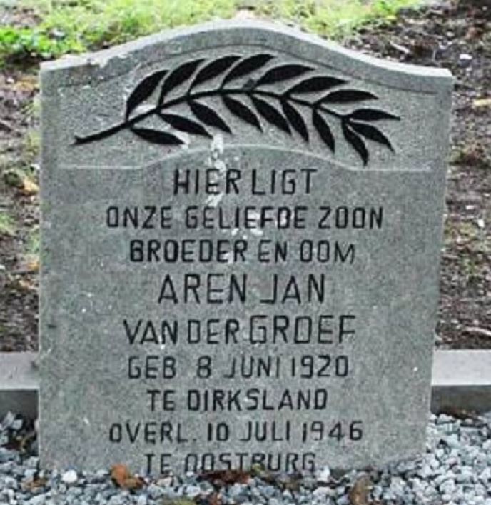 Afbeelding van graf of monument van Aren Jan van der Groef
