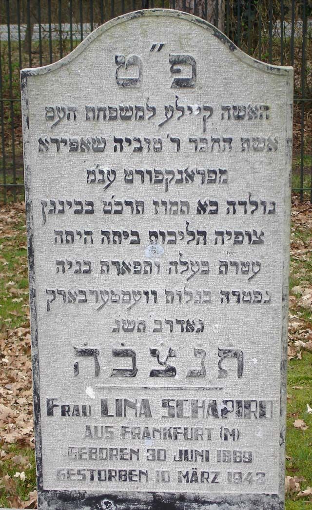Afbeelding van graf of monument van Karoline Schapiro-Hess