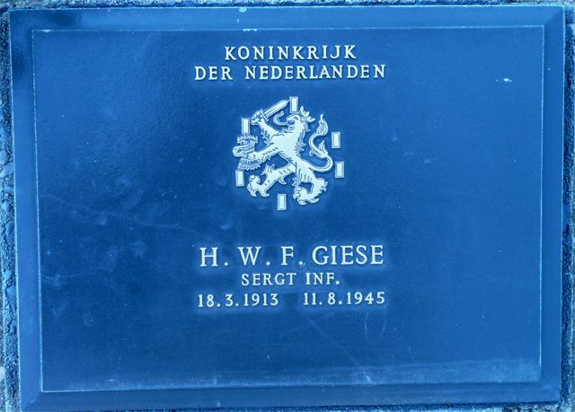 Afbeelding van graf of monument van Hendricus Wilhelmus Franciscus Giese