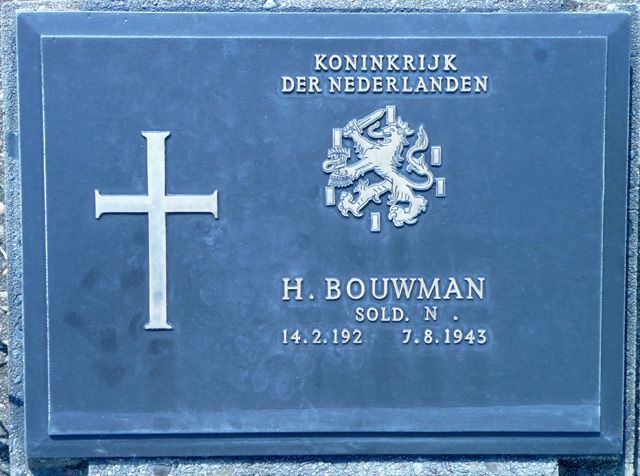 Afbeelding van graf of monument van Hendrikus Bouwman