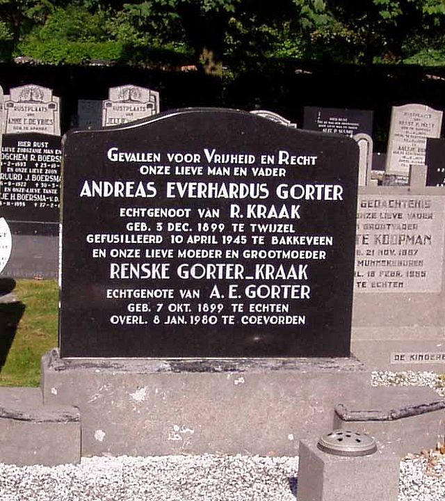 Afbeelding van graf of monument van Andreas Everhardus Gorter
